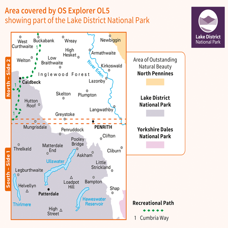 OS Explorer Map OL5 - Lake District North East-2